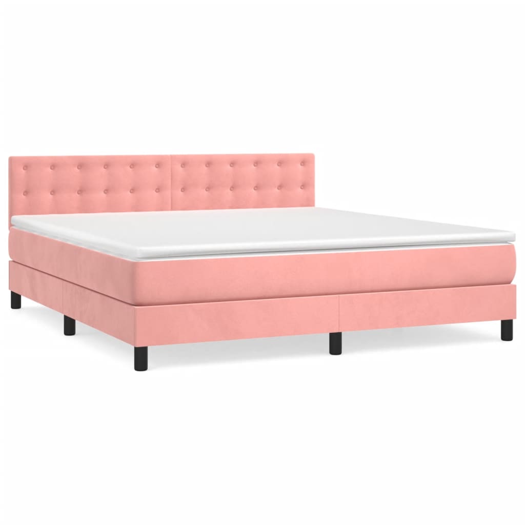 Sommier à lattes de lit avec matelas Rose 180x200 cm Velours - XIOS