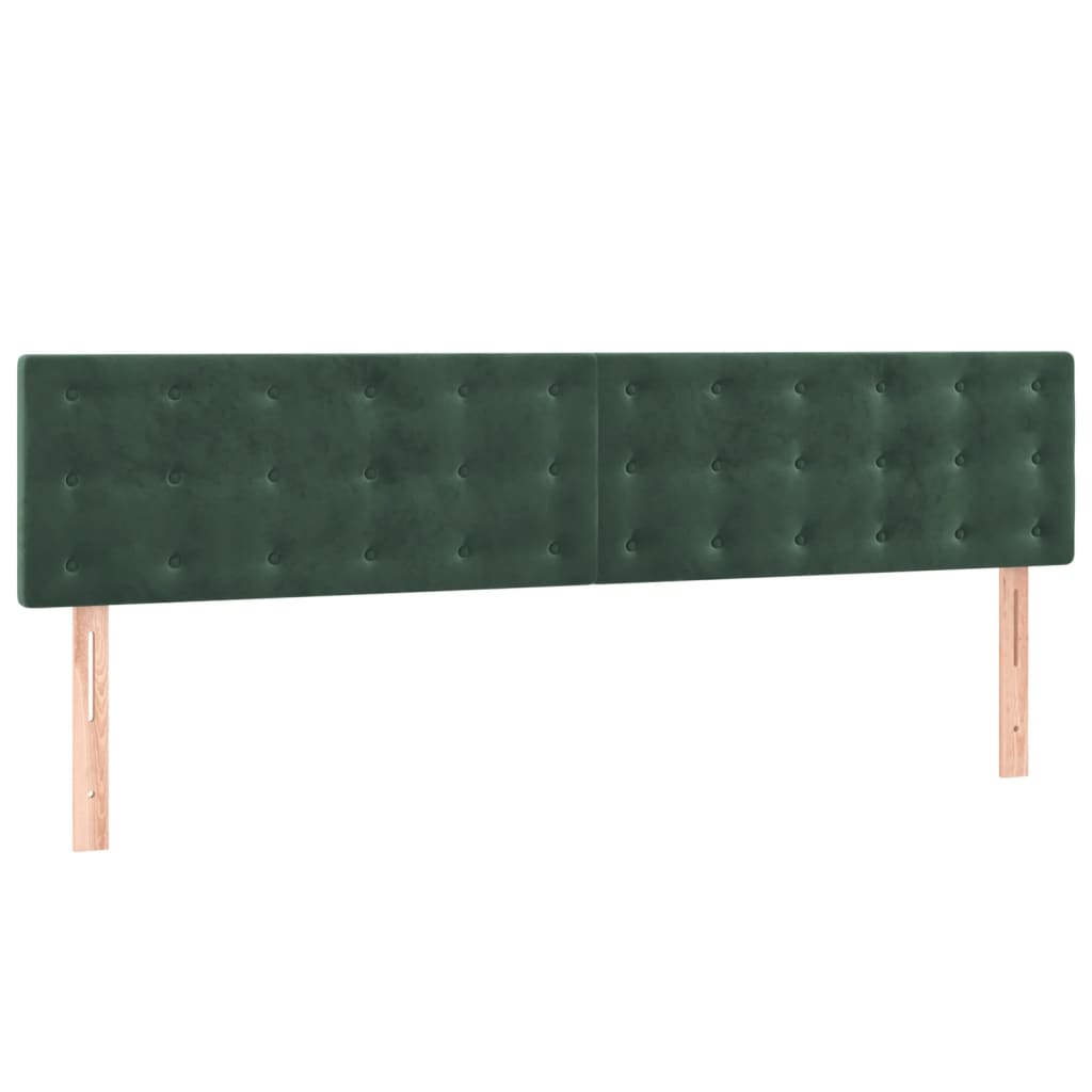 Sommier à lattes de lit et matelas Vert foncé 200x200cm Velours - XIOS