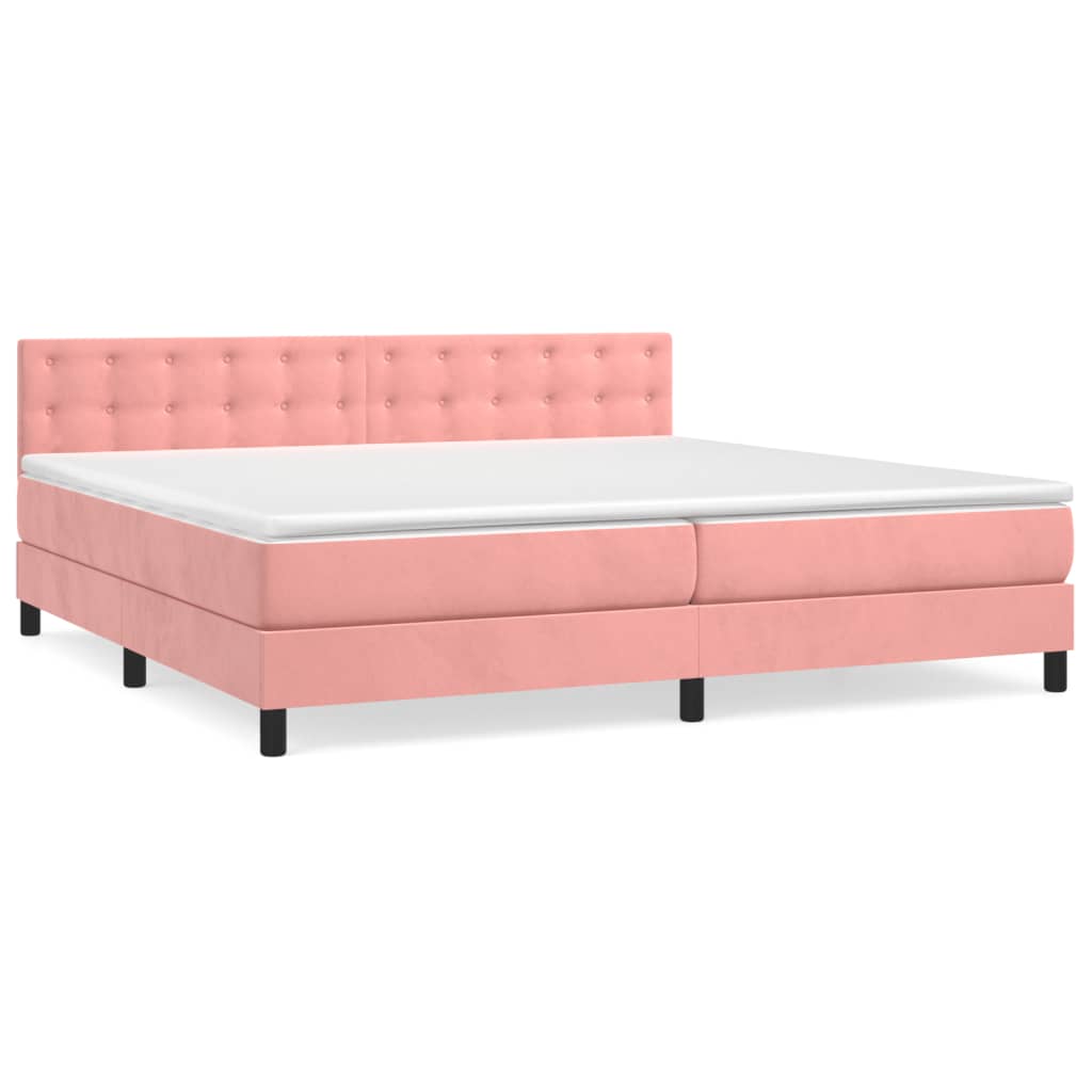 Sommier à lattes de lit avec matelas Rose 200x200 cm Velours - XIOS