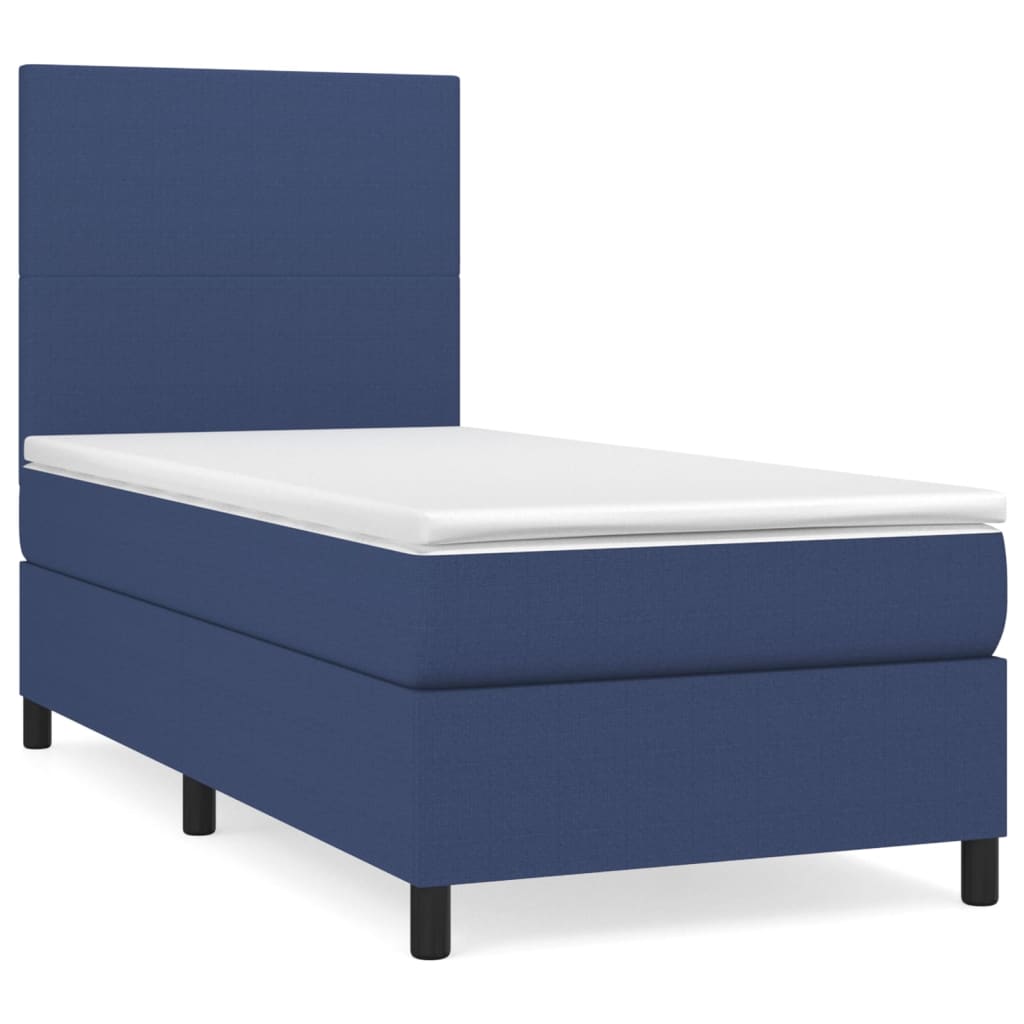 Sommier à lattes de lit avec matelas Bleu 80x200 cm Tissu XIOS