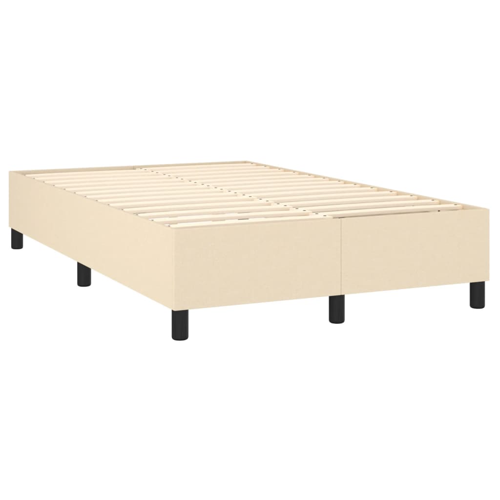 Sommier à lattes de lit avec matelas Crème 120x200 cm Tissu XIOS