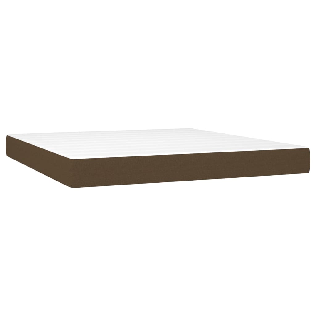 Sommier à lattes de lit avec matelas Marron foncé 180x200 cm Lits & cadres de lit vidaXL