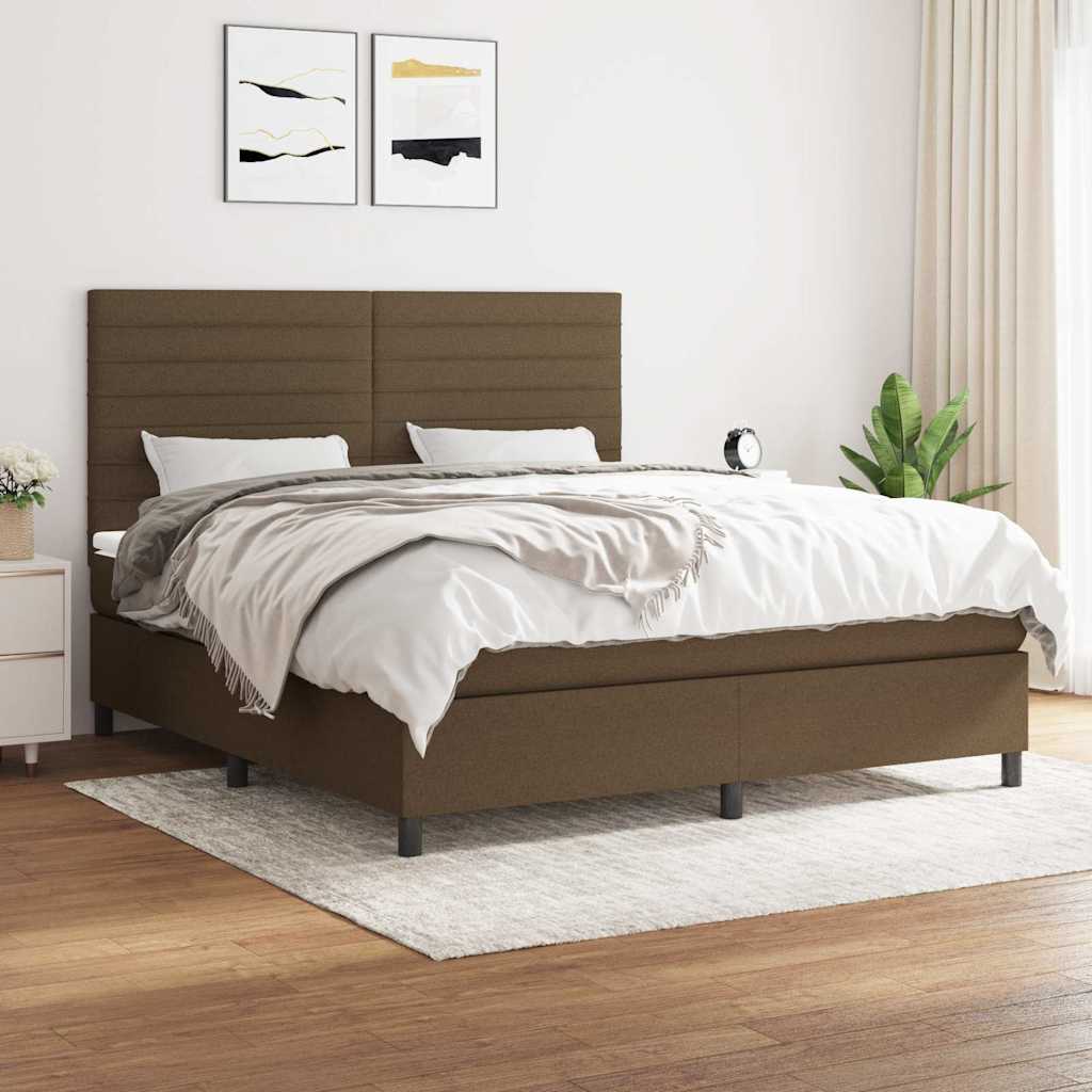 Sommier à lattes de lit avec matelas Marron foncé 180x200 cm - XIOS