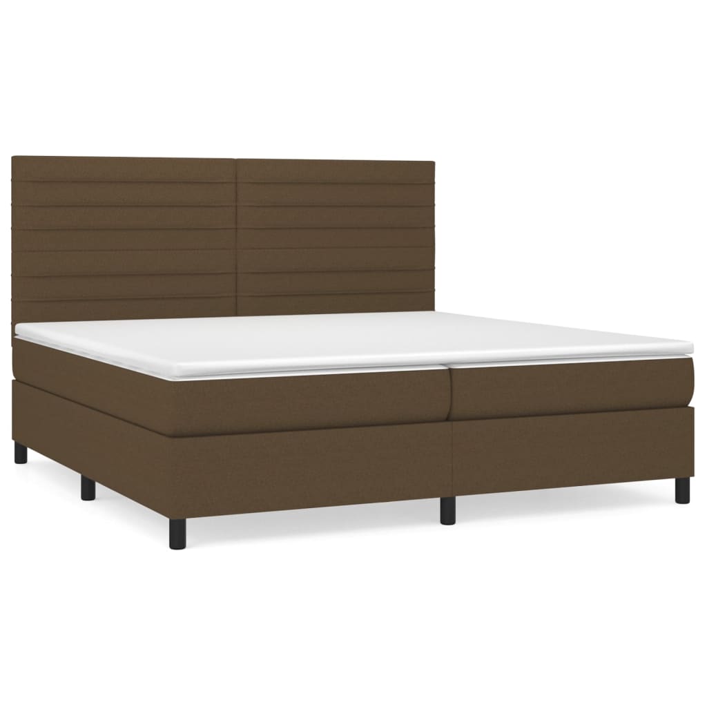 Sommier à lattes de lit avec matelas Marron foncé 200x200 cm - XIOS
