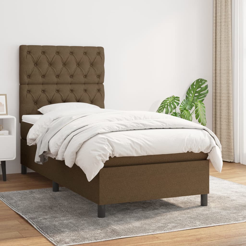 Sommier à lattes de lit avec matelas Marron foncé 80x200 cm - XIOS