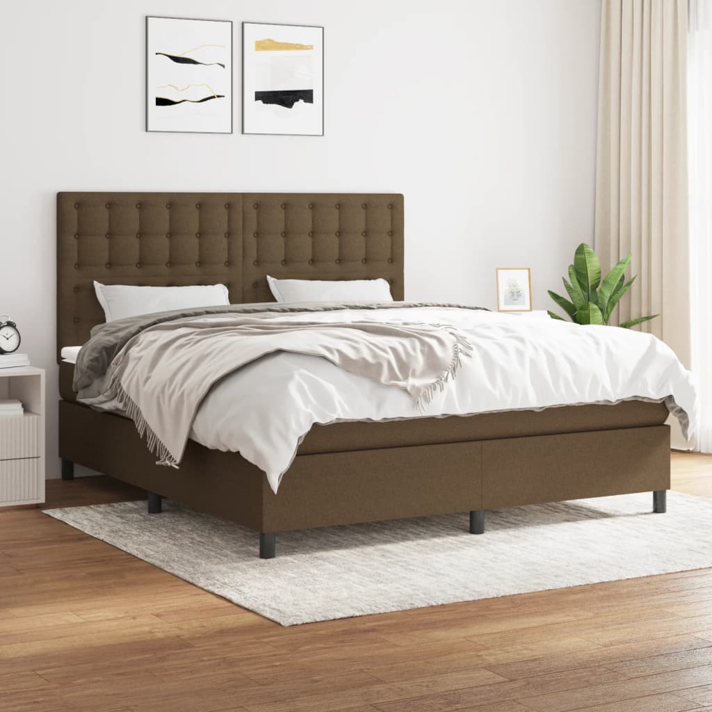 Sommier à lattes de lit avec matelas Marron foncé 160x200 cm - XIOS