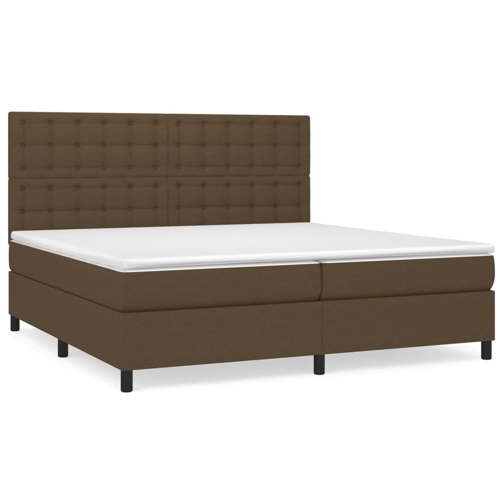 Sommier à lattes de lit avec matelas Marron foncé 200x200 cm - XIOS