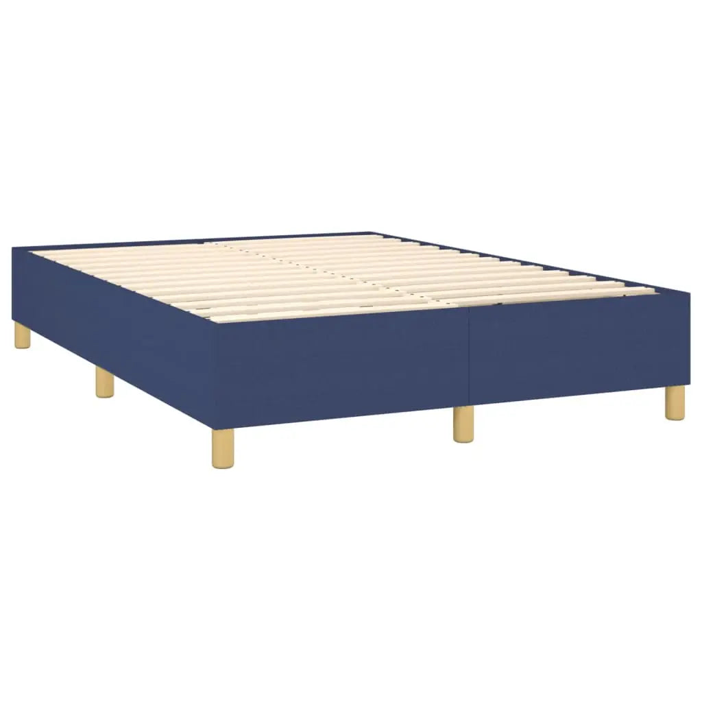 Sommier à lattes de lit avec matelas Bleu 140x190 cm Tissu - XIOS