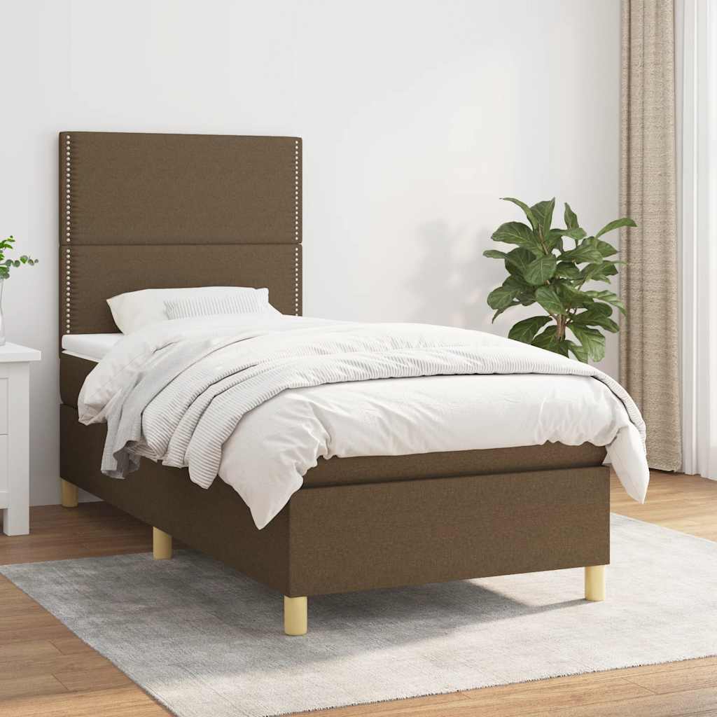 Sommier à lattes de lit avec matelas Marron foncé 90x200 cm - XIOS