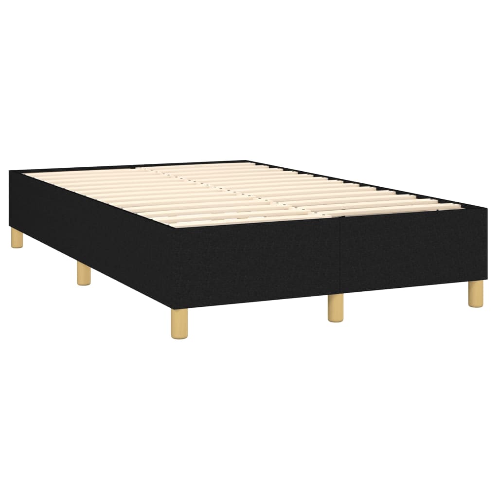 Sommier à lattes de lit avec matelas Noir 120x200 cm Tissu - XIOS
