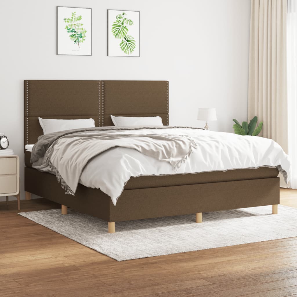 Sommier à lattes de lit avec matelas Marron foncé 180x200 cm - XIOS