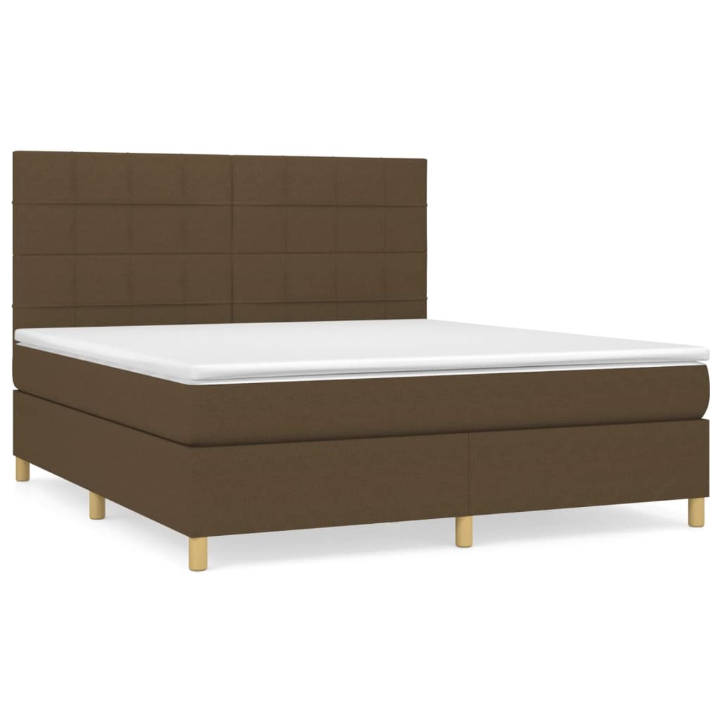 Sommier à lattes de lit avec matelas Marron foncé 180x200 cm - XIOS