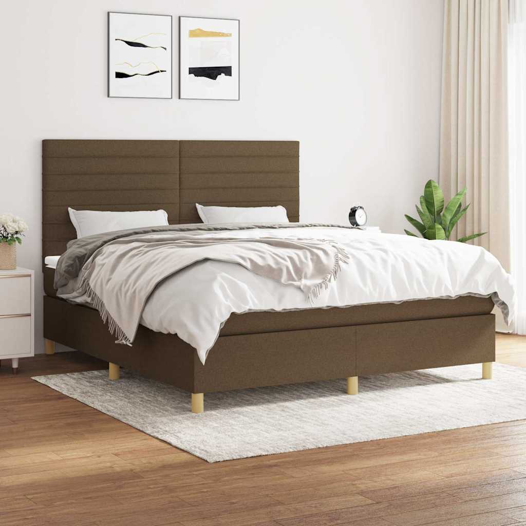 Sommier à lattes de lit avec matelas Marron foncé 180x200 cm - XIOS