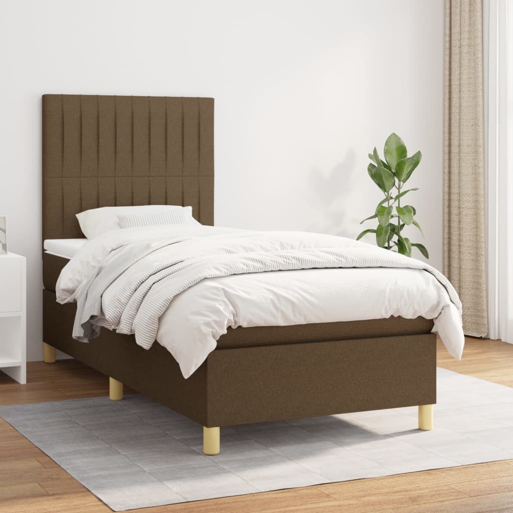 Sommier à lattes de lit avec matelas Marron foncé 80x200 cm XIOS