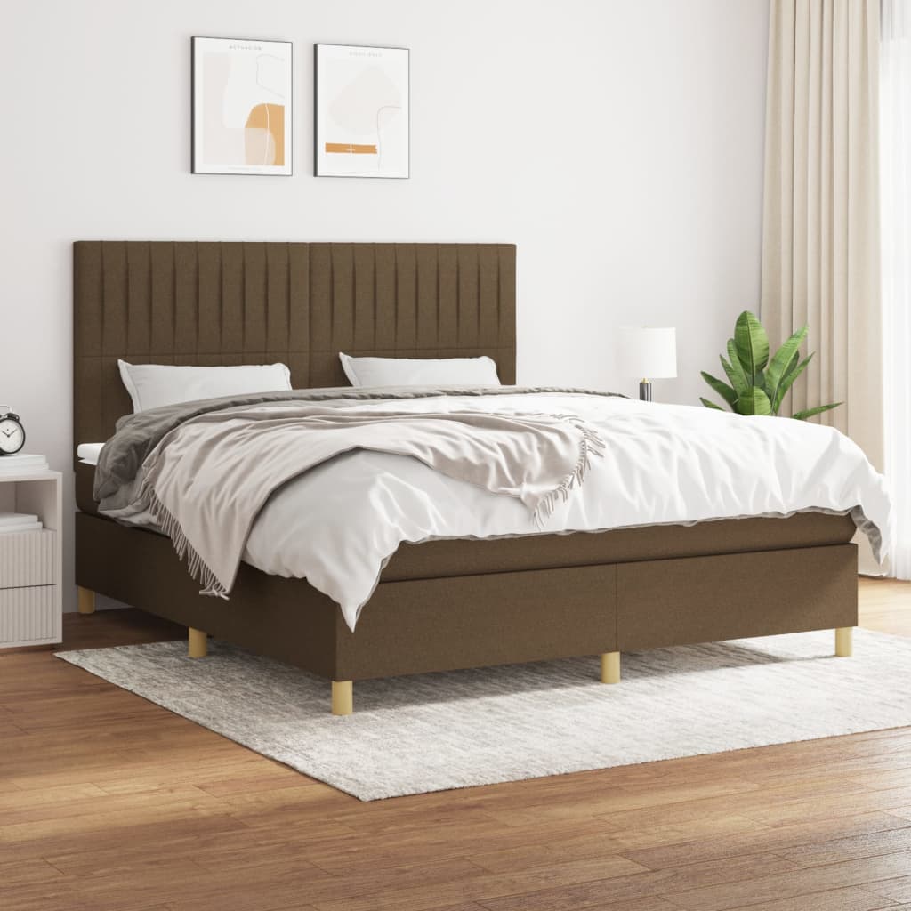 Sommier à lattes de lit avec matelas Marron foncé 160x200 cm - XIOS