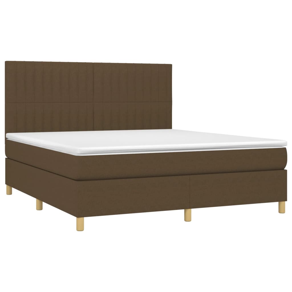 Sommier à lattes de lit avec matelas Marron foncé 180x200 cm - XIOS