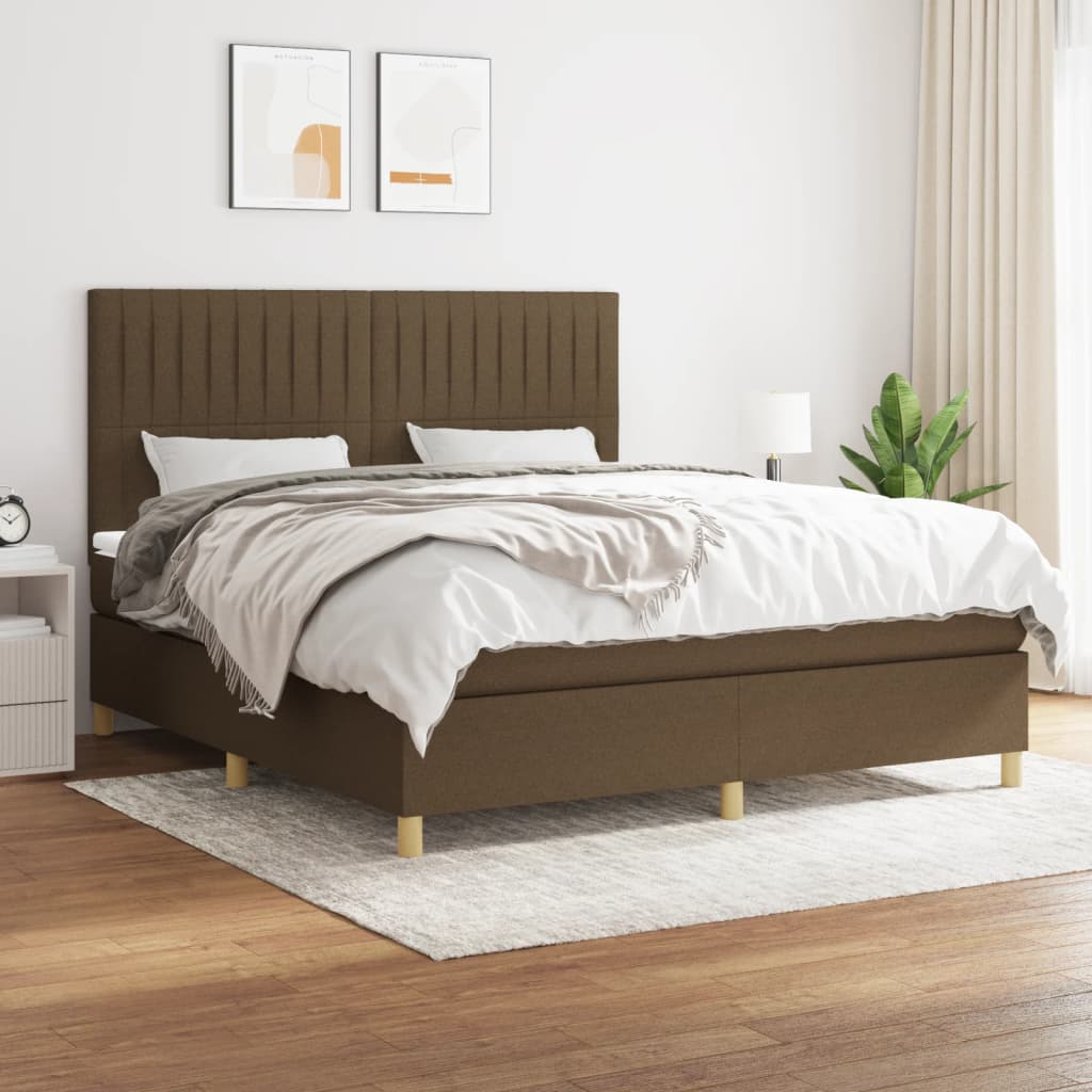 Sommier à lattes de lit avec matelas Marron foncé 180x200 cm - XIOS