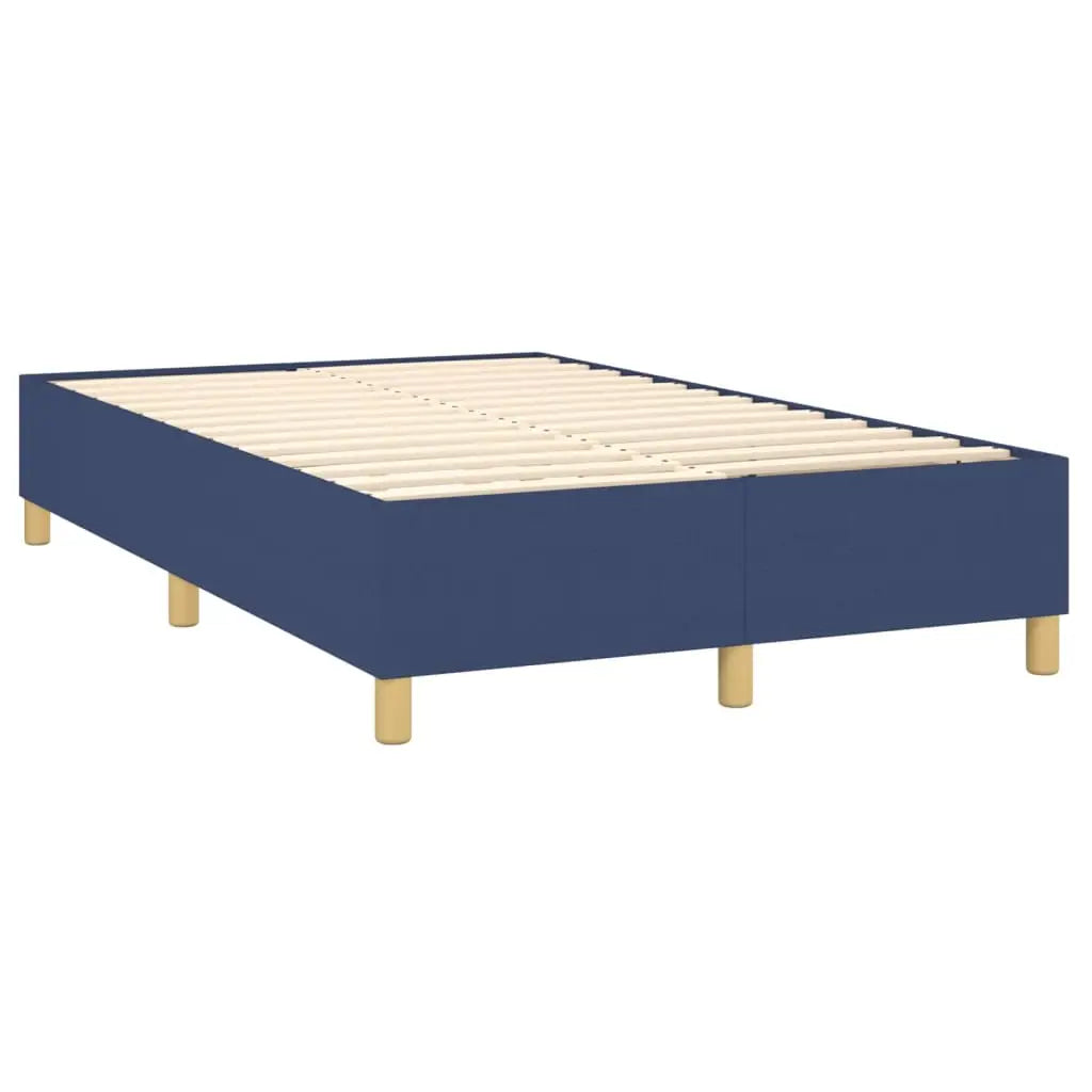 Sommier à lattes de lit avec matelas Bleu 120x200 cm Tissu - XIOS
