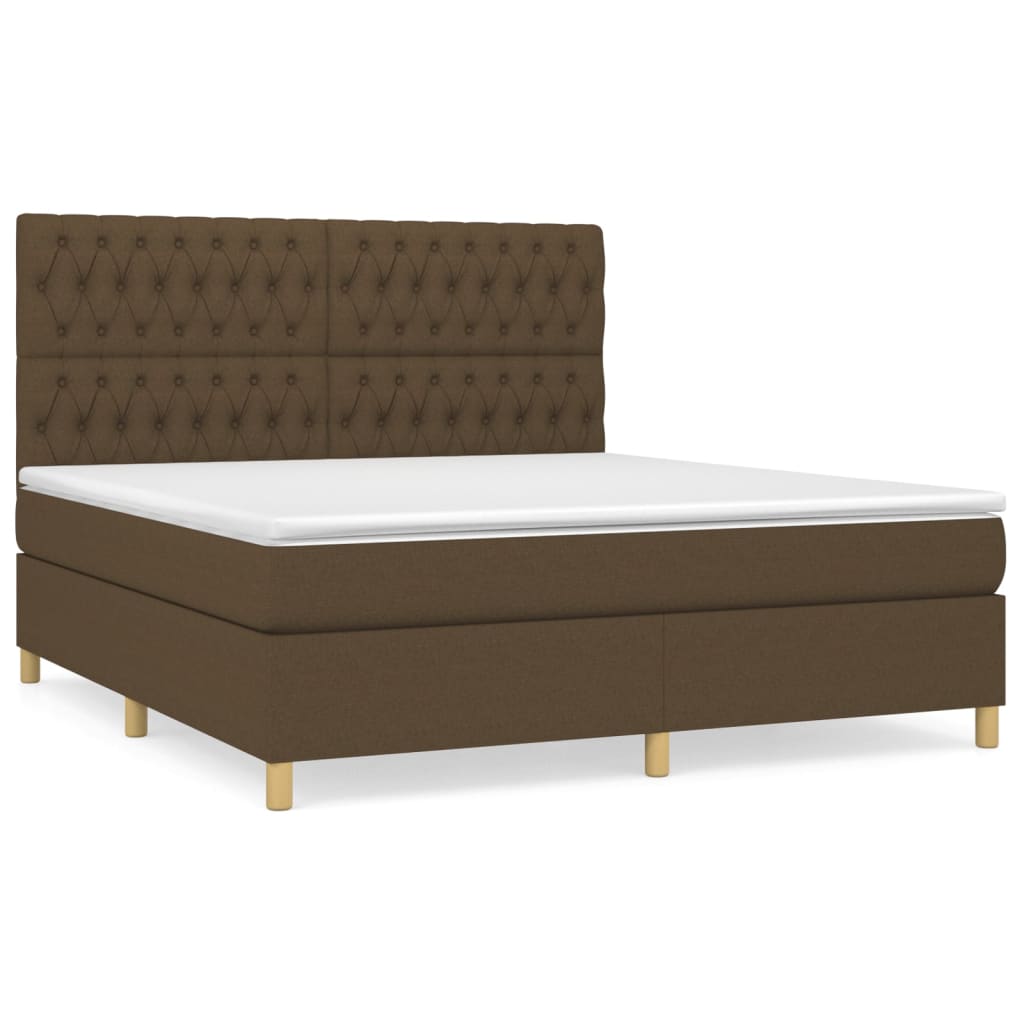 Sommier à lattes de lit avec matelas Marron foncé 180x200 cm - XIOS