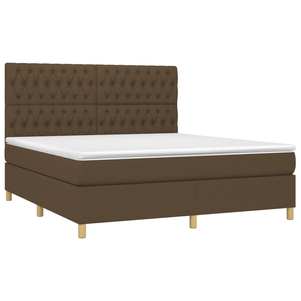 Sommier à lattes de lit avec matelas Marron foncé 180x200 cm - XIOS