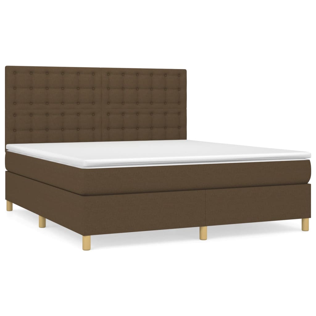 Sommier à lattes de lit avec matelas Marron foncé 180x200 cm - XIOS