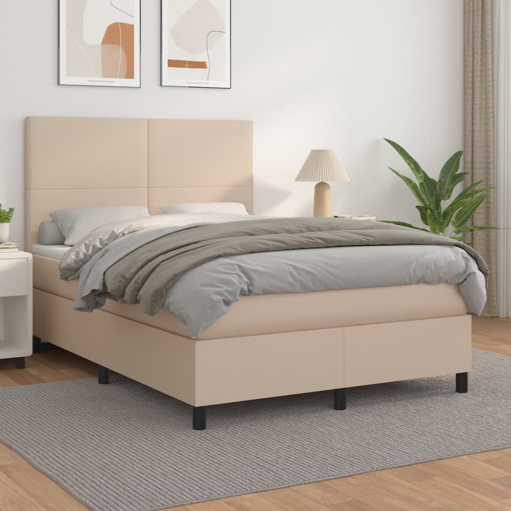 Sommier à lattes de lit avec matelas Cappuccino 140x190 cm - XIOS