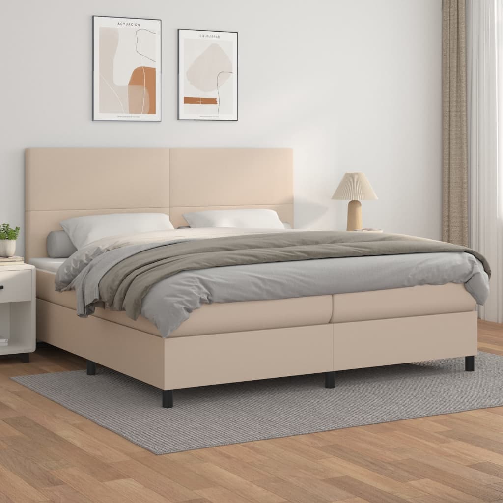 Sommier à lattes de lit avec matelas Cappuccino 200x200 cm - XIOS