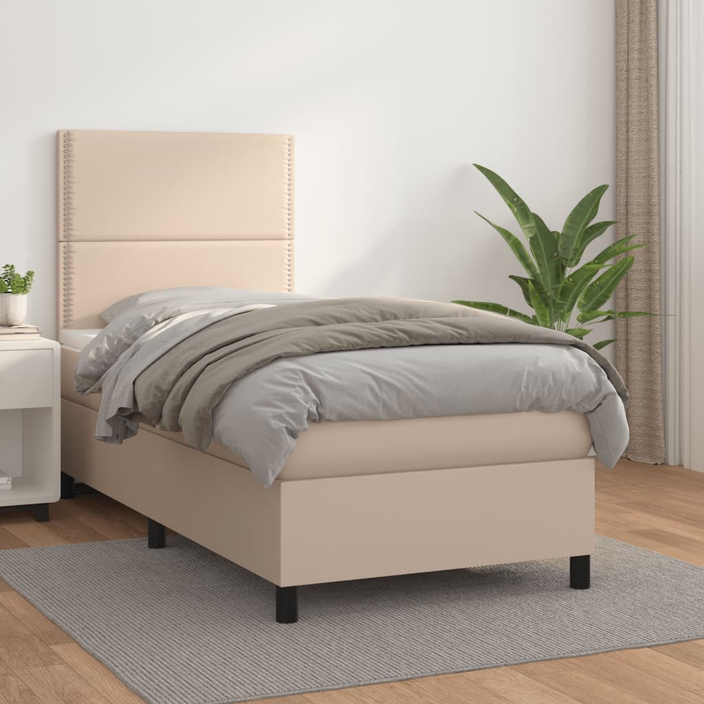 Sommier à lattes de lit avec matelas Cappuccino 90x190 cm XIOS