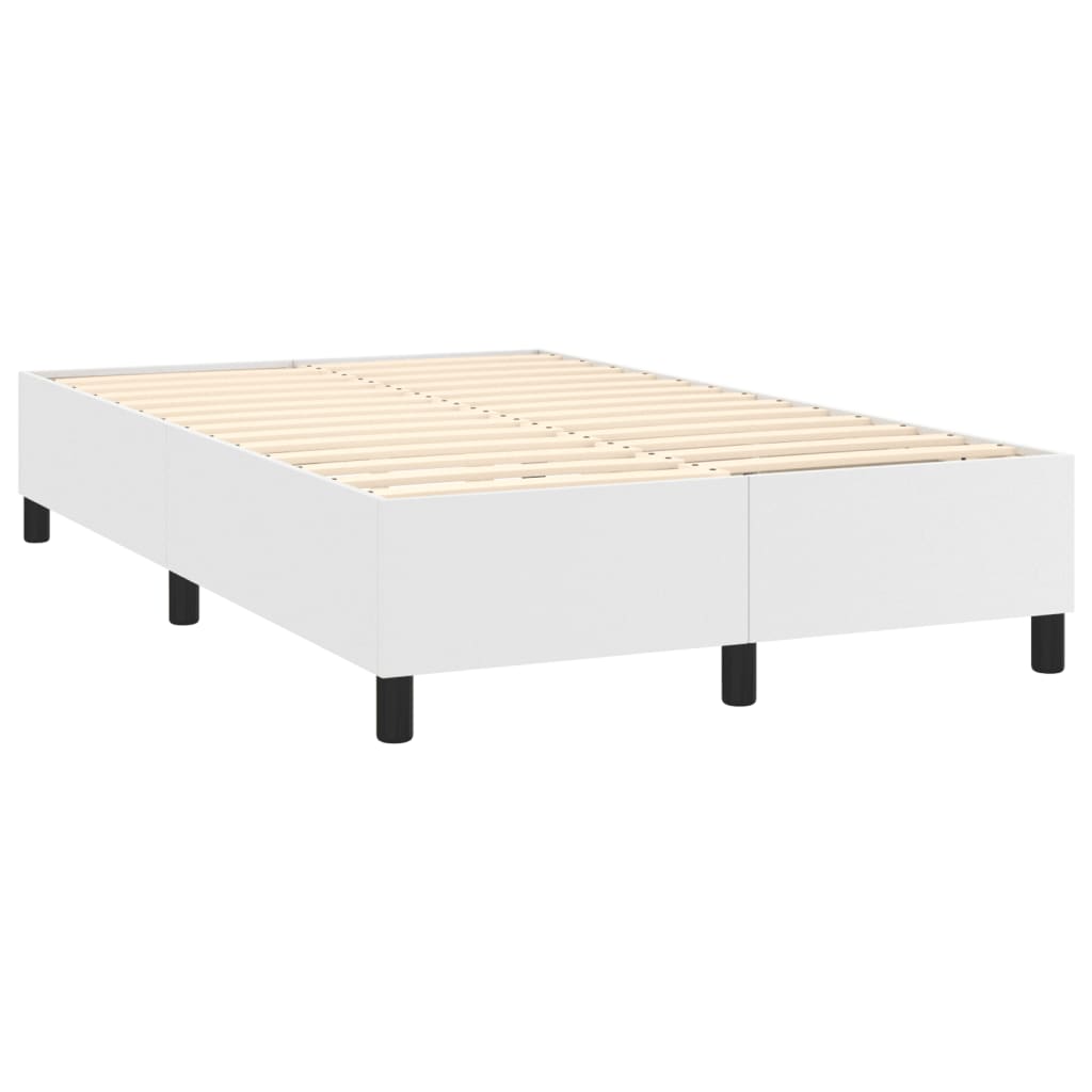 Sommier à lattes de lit avec matelas Blanc 120x200cm Similicuir - XIOS