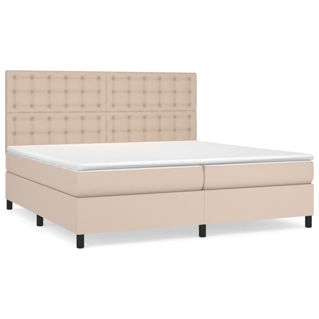 Sommier à lattes de lit avec matelas Cappuccino 200x200 cm - XIOS