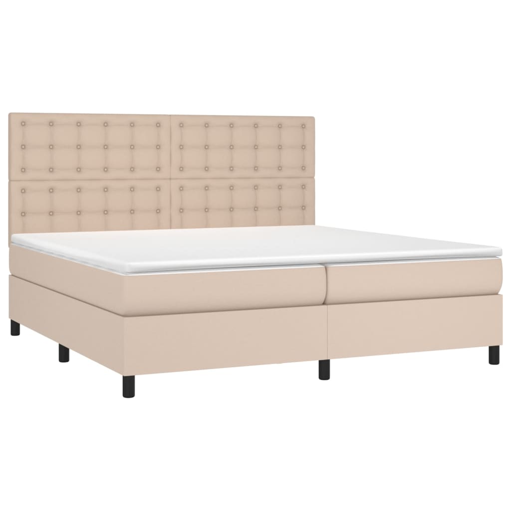 Sommier à lattes de lit avec matelas Cappuccino 200x200 cm - XIOS