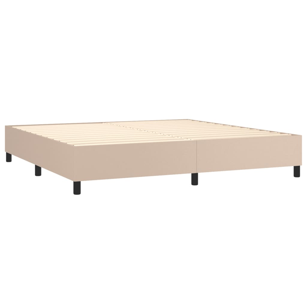 Sommier à lattes de lit avec matelas Cappuccino 200x200 cm - XIOS
