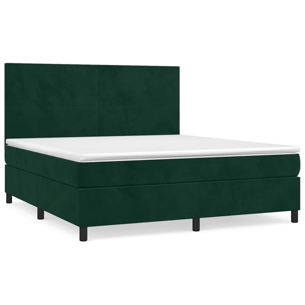Sommier à lattes de lit et matelas Vert foncé 180x200cm Velours - XIOS