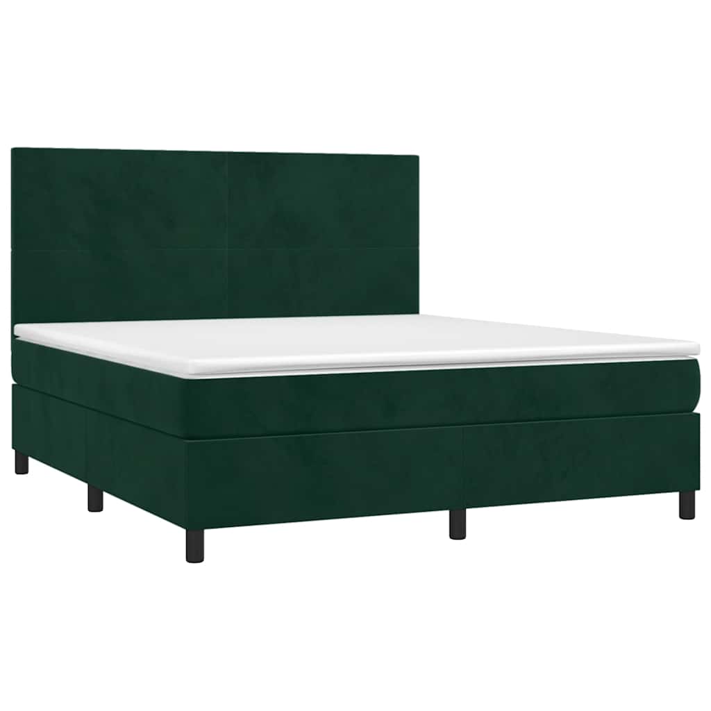 Sommier à lattes de lit et matelas Vert foncé 180x200cm Velours - XIOS
