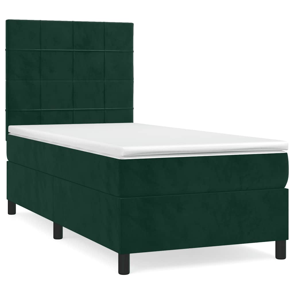 Sommier à lattes de lit avec matelas Vert foncé 90x200 cm - XIOS