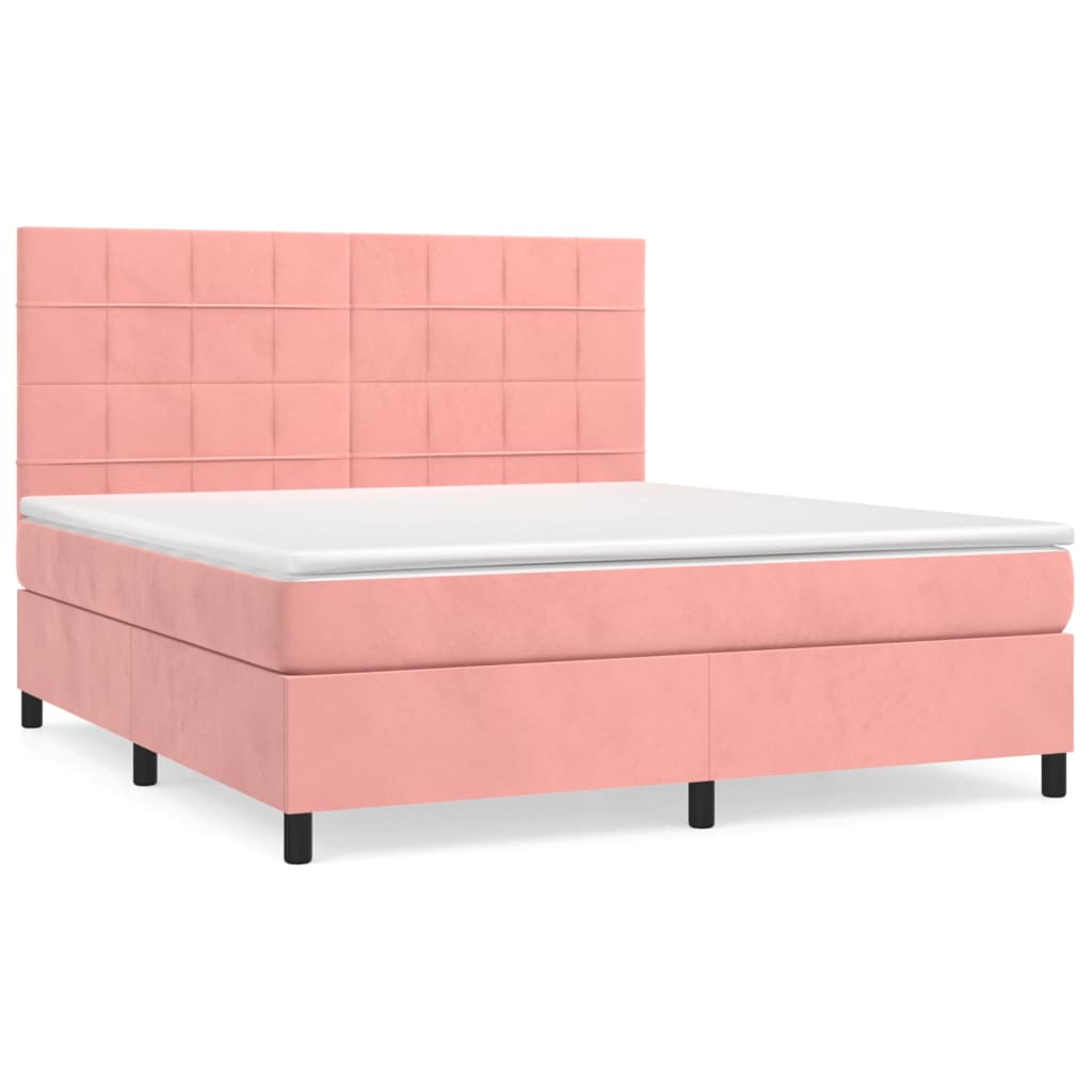 Sommier à lattes de lit avec matelas Rose 160x200 cm Velours - XIOS