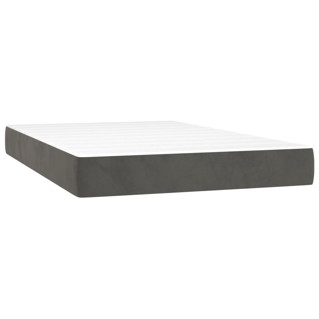 Sommier à lattes de lit et matelas Gris foncé 120x200cm Velours - XIOS