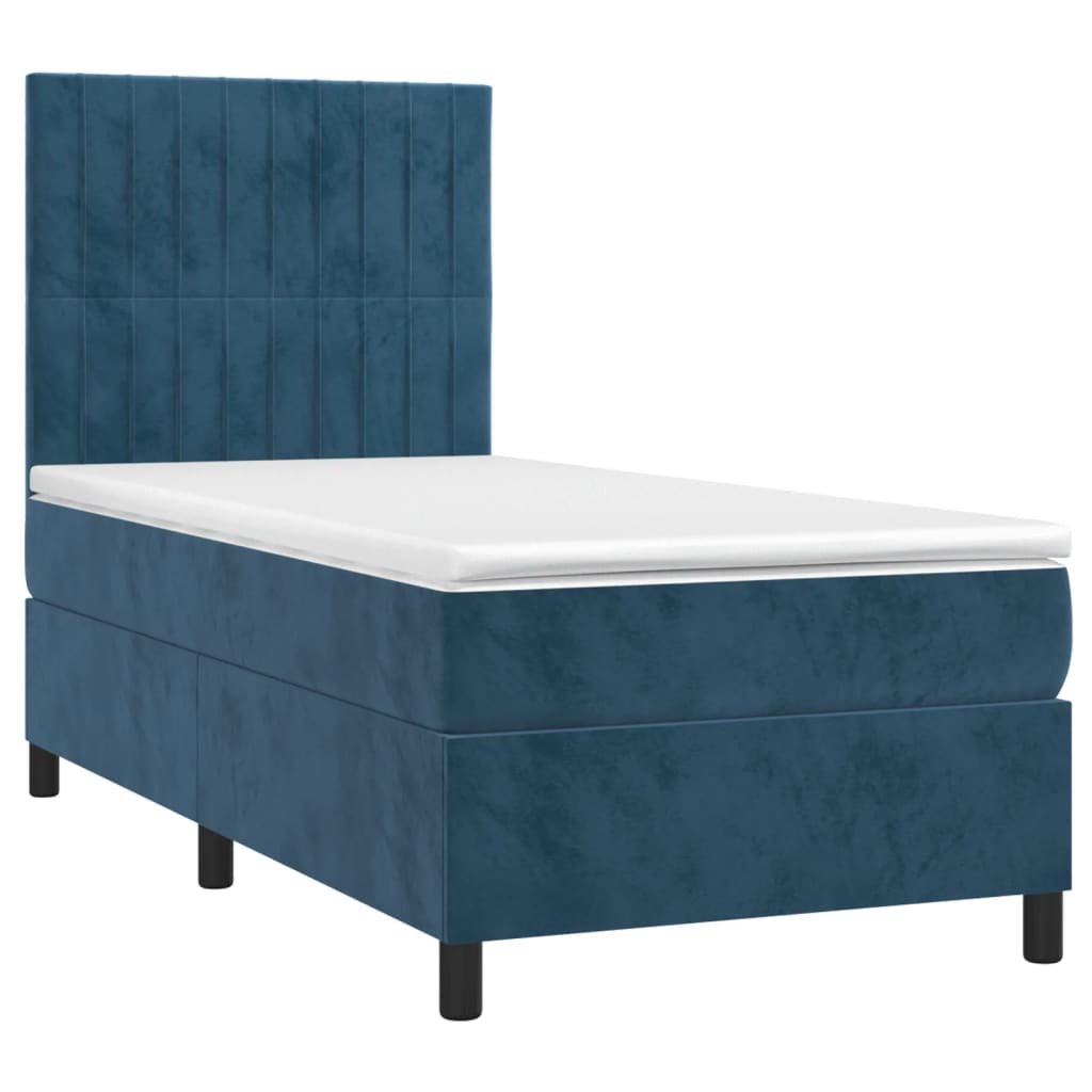 Sommier à lattes de lit avec matelas Bleu foncé 90x190 cm - XIOS