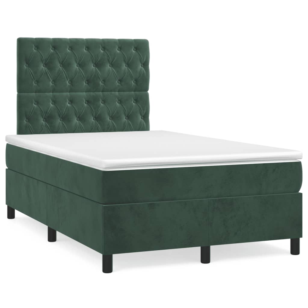 Sommier à lattes de lit et matelas Vert foncé 120x200cm Velours - XIOS
