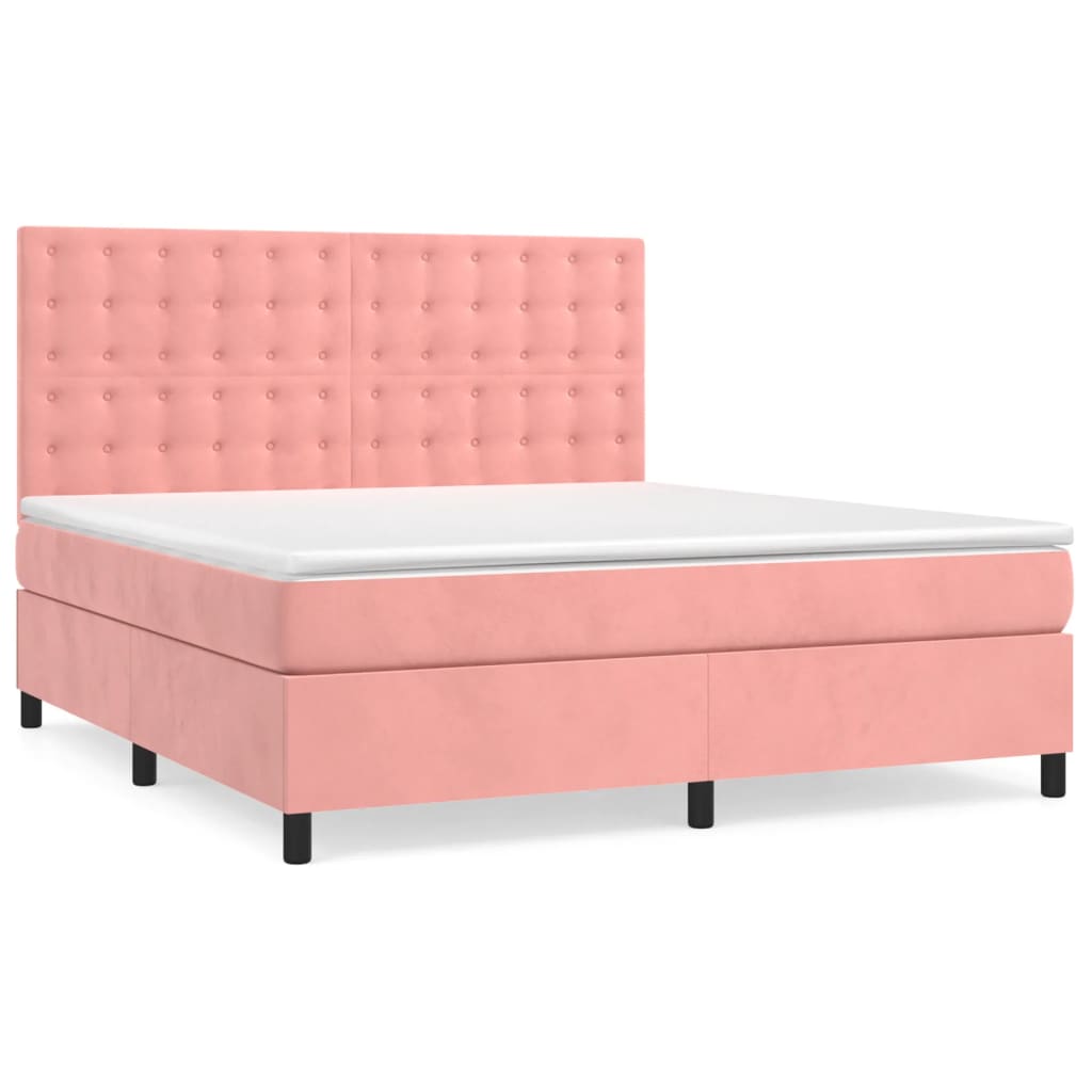 Sommier à lattes de lit avec matelas Rose 160x200 cm Velours - XIOS