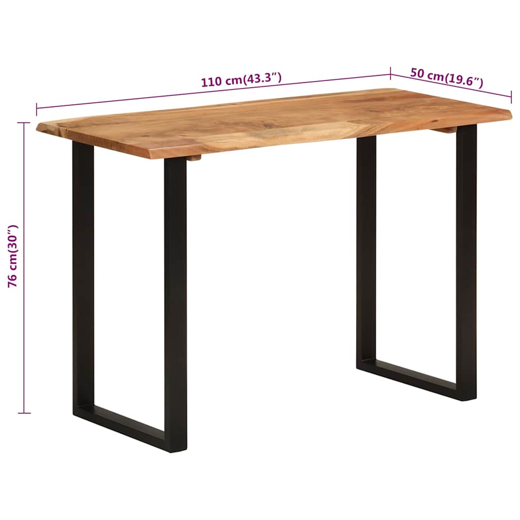 Table à dîner 110x50x76 cm Bois d'acacia solide - XIOS