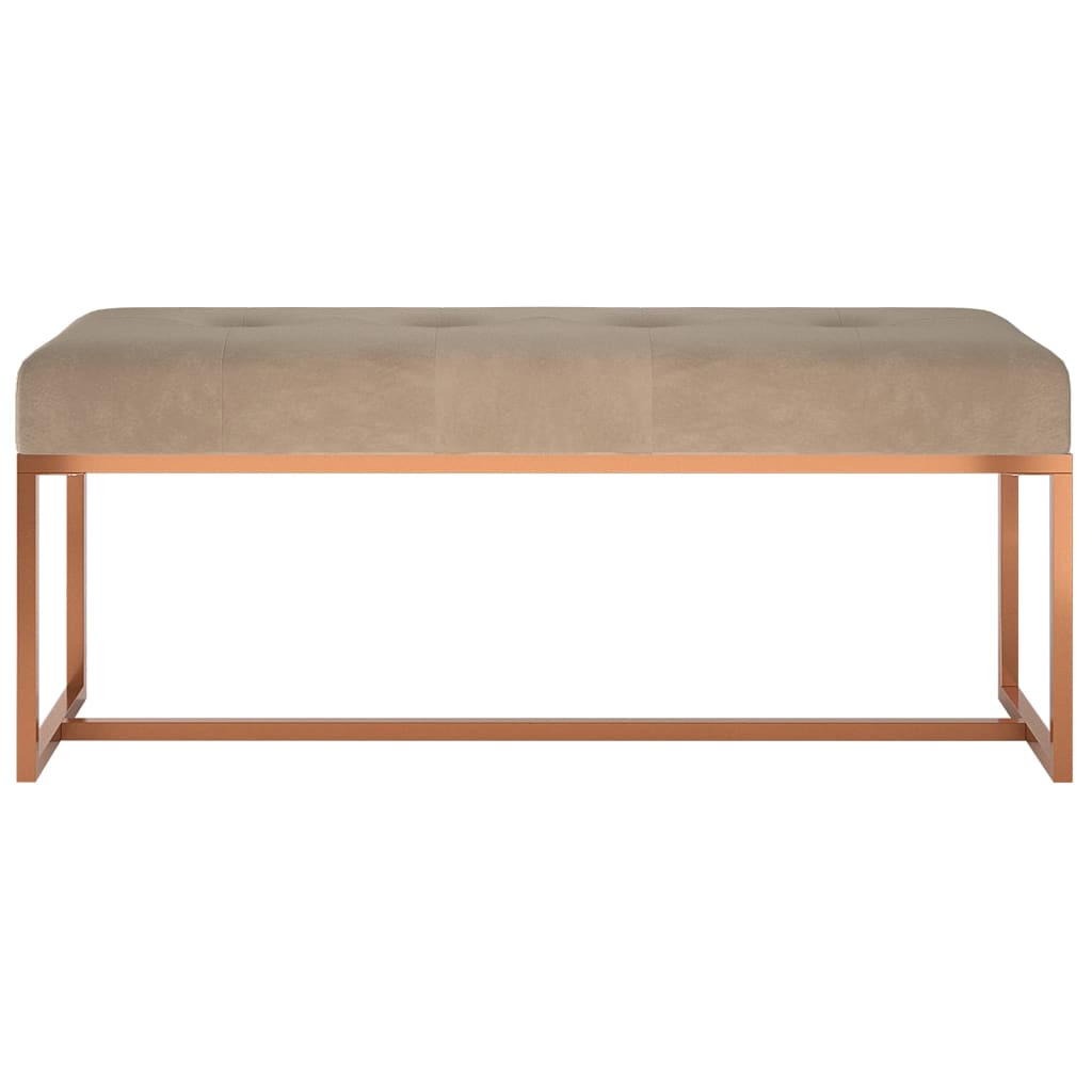 Banc Beige 110x36x45 cm Velours - XIOS