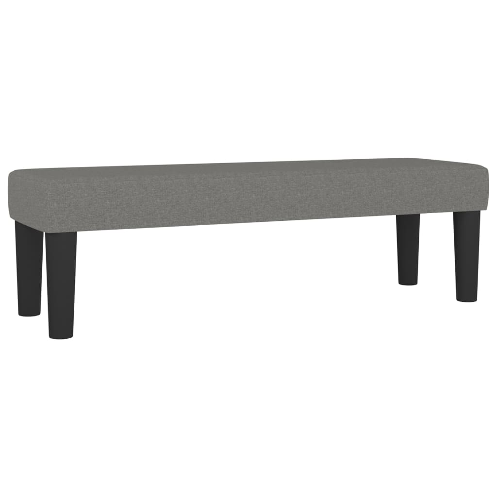 Sommier à lattes de lit avec matelas Gris foncé 140x190cm Tissu - XIOS