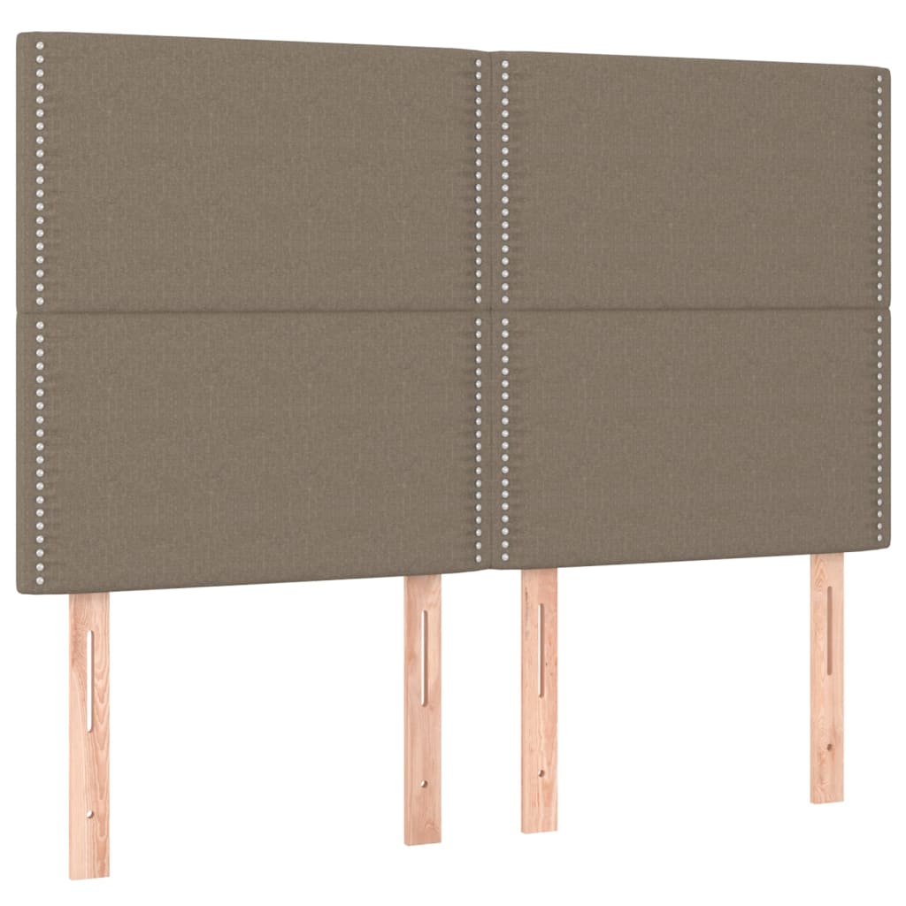 Sommier à lattes de lit avec matelas Taupe 140x200 cm Tissu - XIOS