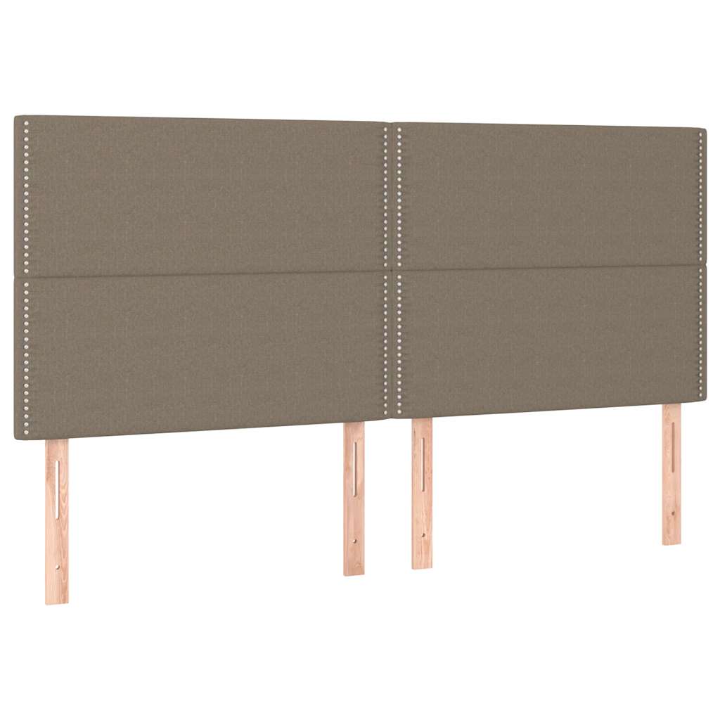 Sommier à lattes de lit avec matelas Taupe 180x200 cm Tissu - XIOS