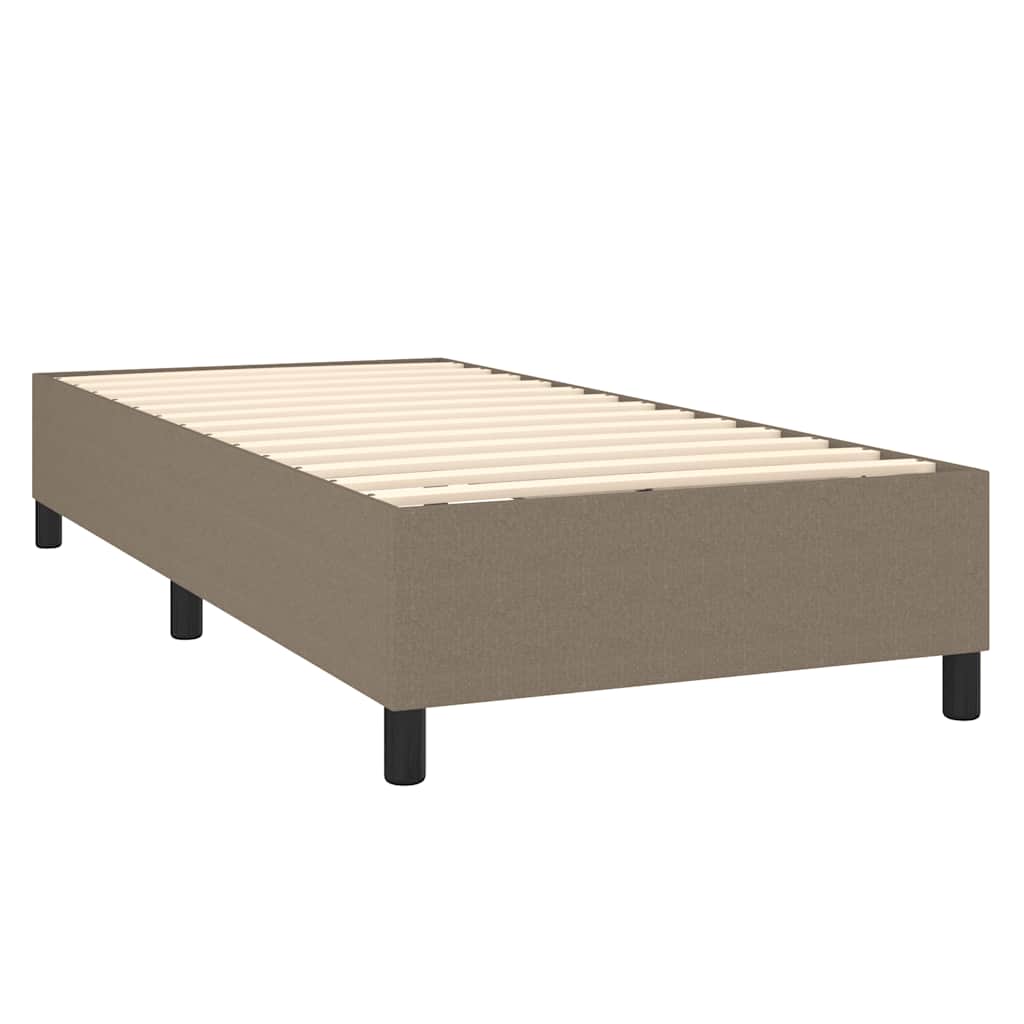 Sommier à lattes de lit avec matelas Taupe 90x190 cm Tissu - XIOS