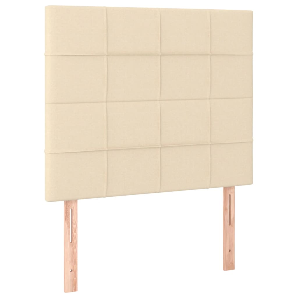 Sommier à lattes de lit et matelas Crème 90x190 cm Tissu - XIOS