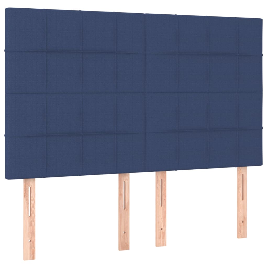 Sommier à lattes de lit avec matelas Bleu 140x200 cm Tissu - XIOS