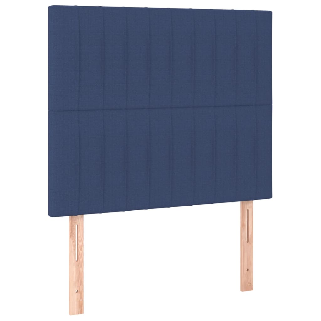 Sommier à lattes de lit avec matelas Bleu 100x200 cm Tissu - XIOS