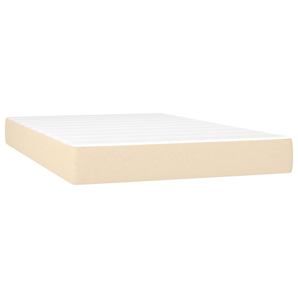 Sommier à lattes de lit avec matelas Crème 120x200 cm Tissu - XIOS